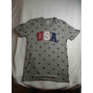 Royce Brand USA Star Print T-Shirt Mens 2XL Gray Patriotic Americana Streetwear